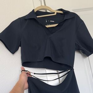 Nike x Jacquemus Women's Navy Crop Top